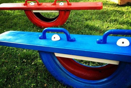 Recycled Tire Teeter Totter