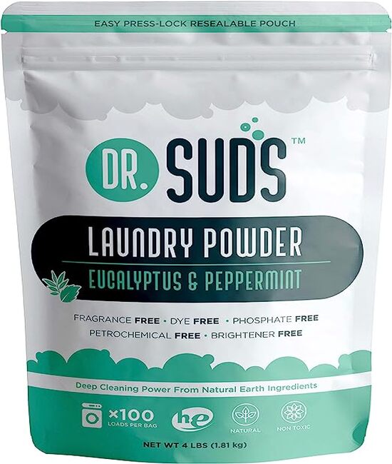 Molly's Suds Original Laundry Detergent Powder, Natural Laundry Detergent  for Sensitive Skin, Earth-Derived Ingredients, Stain Fighting, Eucalyptus  Scent